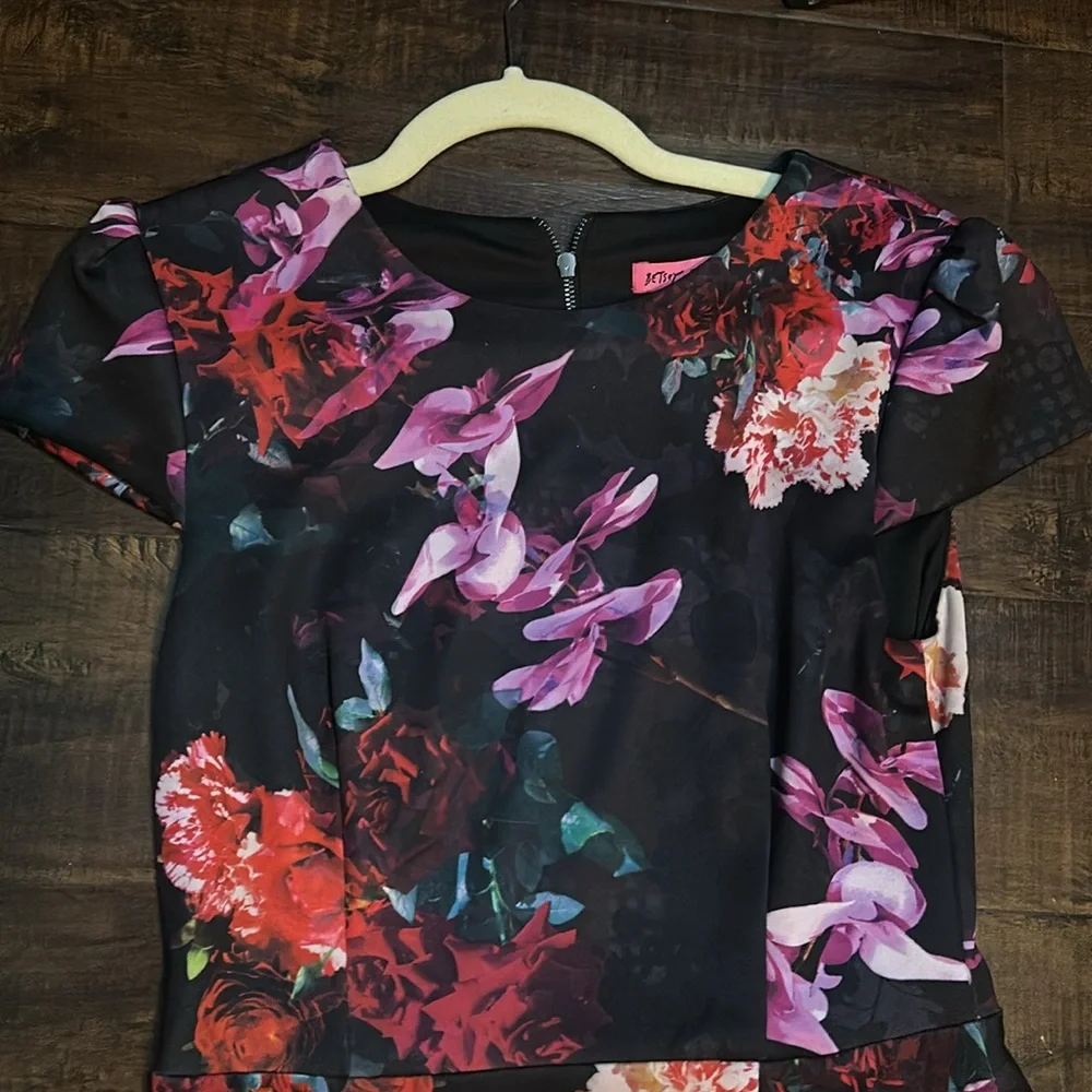 Betsey Johnson Vintage Floral Dress Size M - Picture 2 of 5